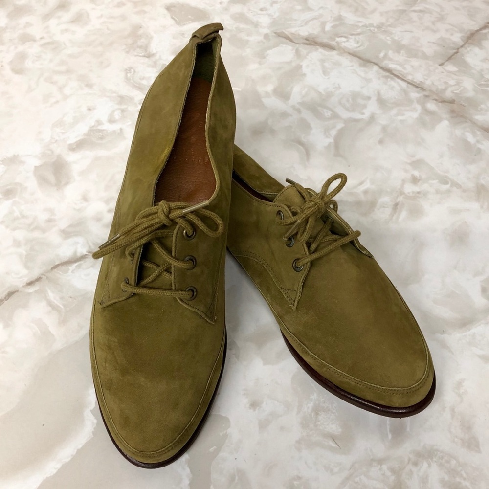 IE with Nike Air Olive Green Suede Leather Loafers